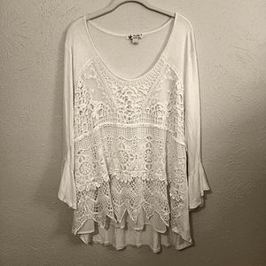 Light Creme Macrame Top
